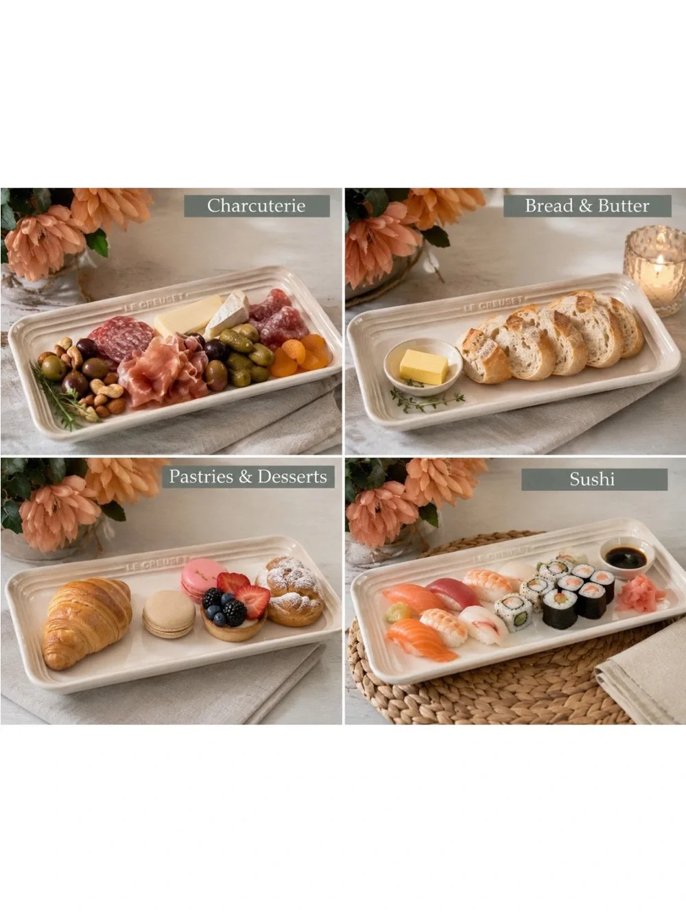 Le Creuset Stoneware Leger Rectangular Plate 25cm / 5